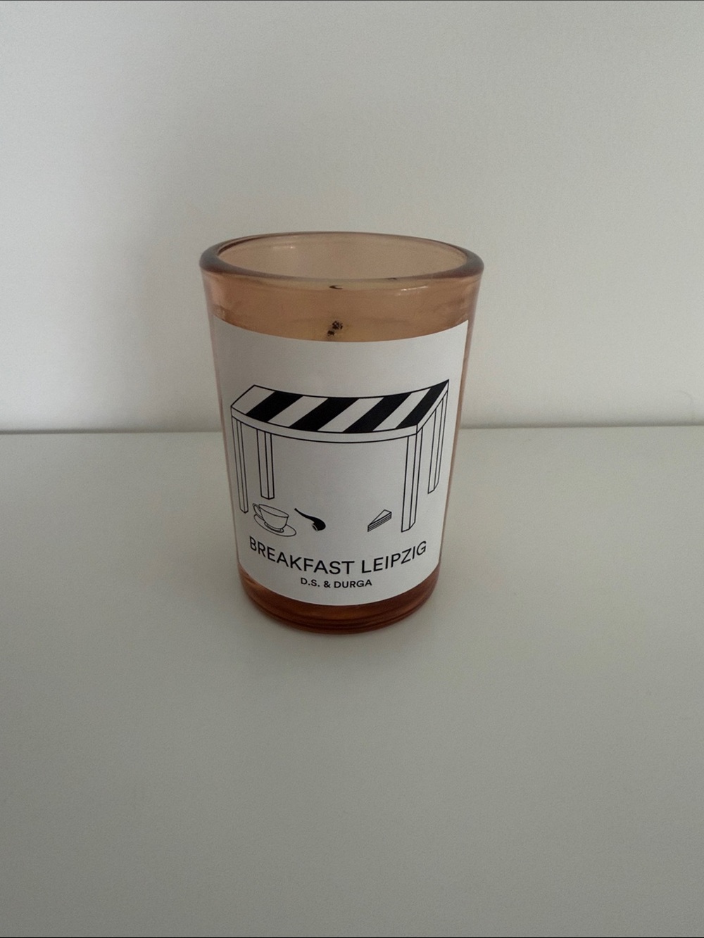 D.S. & Durga Pink Tinted 'Breakfast Leipzig' Glass Candle